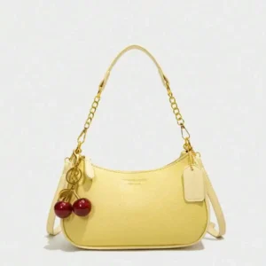 Classic Letter Pattern Crescent Bag - Waterproof
