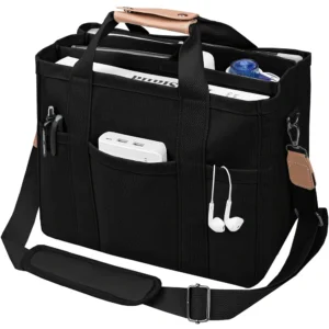 Canvas Tote Bag/ Multiple Pockets