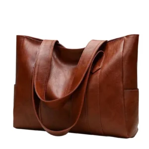Big Soft Leather Bag Tote Single Shoulder Handbag