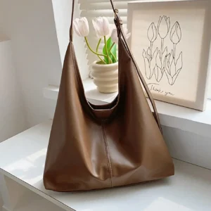 Large Capacity Solid Color Women's Shoulder Bag,Casual Work Bag